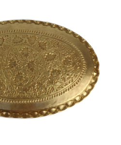 Bandeja Ovalada de Latón Hecha a Mano al por Mayor, Diseño Vintage, Arte Islámico, Plato Decorativo de Metal para Servir con Caligrafía Árabe - Product Image 4