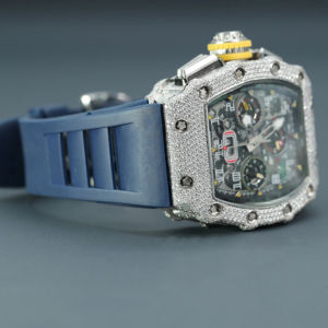 Luxury 925 Sterling Silver Stainless Steel Alarm Mechanical <b>Watch</b> with Glass Dial for <b>Men</b> - Product Image 2