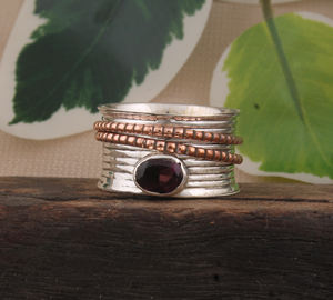 Anillo de Boda de Granate Rojo de Lujo, Plata de Ley 925, Engaste Cuadrado Hecho a Mano, Clásico para Mujer, Joyería de Moda - Product Image 3