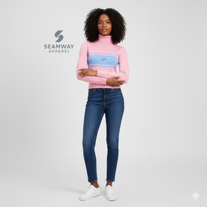 Jack And Jill Of America <b>Turtleneck</b> Sweater Women Knitted High Neck Sweater Casual <b>Mock</b> Neck Pullover Polo Neck Warm Sweater - Product Image 4