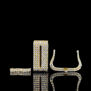 Ensemble de boucles de montre en acier inoxydable serties de pierres |   Composants de fermoir de montre écologiques sertis de diamants |   Composants de montre personnalisés en moissanite - Product Image 1