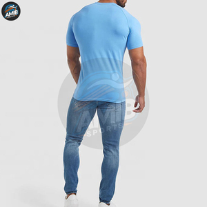 เสื้อยืดผู้ชายใหม่แห้งเร็วระบายอากาศได้ดีเสื้อยืดผ้าใบโพลีเอสเตอร์100% ลำลองปรับแต่งได้ - Product Image 3