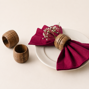 Handmade Natural Wood Napkin Rings Set for Wedding Party Decoration Dining <b>Table</b> Decor Customizable Bulk Orders Available - Product Image 3