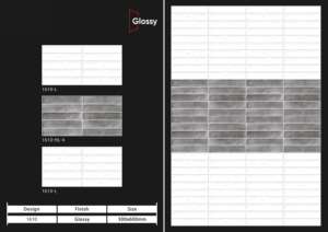 กระเบื้องบุผนังเซรามิกผิวมันเงา ขนาด 30x60 ซม. คุณภาพพรีเมียม สำหรับตกแต่งผนังภายในห้องครัว ห้องน้ำ ดีไซน์ทันสมัย - Product Image 5