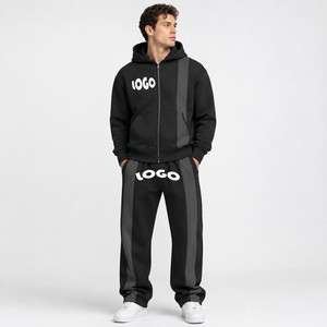 Custom Men's Performance Cotton Tracksuit Premium Sports <b>Set</b> Private Label OEM Clothing Manufacturer - Product Image 1