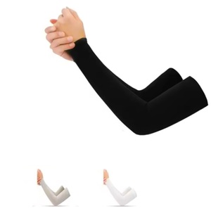 Manches de bras anti-UV noires pour femmes, sans couture, en spandex et polyester, pour sports de plein air, protection solaire, équipement de cyclisme, manches de bras personnalisées - Product Image 6