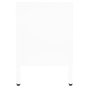 Supporto TV bianco 35.4 "x 11.8" x 17.3 "acciaio e vetro Design moderno - Product Image 4