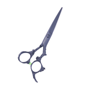 Ciseaux de coiffure professionnels noirs avec poignée ergonomique pour salon – Outils de modelage pour coiffeur et barbier - Product Image 3