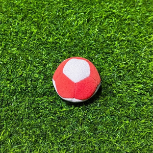 Bolsa de fútbol americano (Hacky Sack) de 12 paneles, dos tonos, de gamuza sintética, colores contrastantes rojo, azul, gris claro, rellena de arena, ¡la más vendida! - Product Image 2