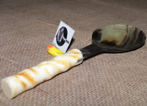 Cubiertos Cuchara de cuerno de búfalo y cuchara de cuerno de sopa de vaca y vajilla de café y cucharas de cuerno de cubiertos para superventas - Product Image 2