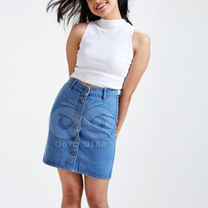 Breathable Made In High Quality Material Women Jeans <b>Skirt</b> Best Selling Women Jeans <b>Skirt</b> For Adult - Product Image 3