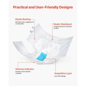 Pannolini per Adulti Super Assorbenti Usa e Getta con Linguette Anti-perdita, Mutande 3D per Incontinenza per Uomini e Donne - Product Image 3