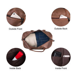 Sac de voyage en cuir véritable de haute qualité pour homme, sac de sport en cuir, en vente - Product Image 4