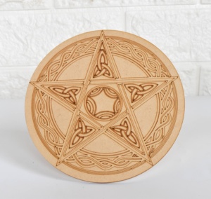 Tablas de Madera Grabadas con Pentáculo y Triqueta, Superficie Lisa, para Meditación, Venta al Por Mayor - Product Image 2