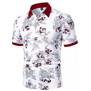 Camisa de Manga Corta para Hombre, de Alta Calidad, 100% Poliéster, Estilo Casual, Jersey Sólido, Impresión por Transferencia de Calor, 200g, Tejido de Punto, Secado Rápido, con Botones - Product Image 3