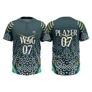 Camisetas de Béisbol/Sóftbol Unisex con Logotipo Personalizado, 100% Poliéster, Transpirables, de Secado Rápido, Impresión por Sublimación, MOQ Bajo, Entrega con Impuestos Pagados - Product Image 6