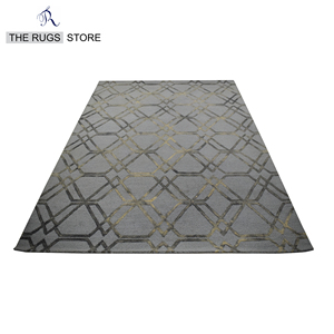 Alfombra Moderna de Lana con Diseño Abstracto de Olas, Hecha a Mano, para Sala de Estar o Dormitorio - Product Image 3