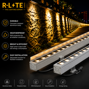 Projecteur mural linéaire LED droit 18W IP67 étanche extérieur RGB RGBW DMX Éclairage de façade en alliage d'aluminium RA90 DC24V - Product Image 5