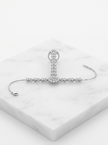 Pulsera de tenis de acero inoxidable chapada en oro rosa con diamantes, engaste de bisel en forma de corona, joyería vintage unisex para boda, certificada por IGI - Product Image 3