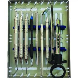 Kit de Herramientas Manuales de Endodoncia Dental de Acero Inoxidable Reutilizables, Instrumentos Manuales para Cirugía de Implantes, Certificación CE, Alta Calidad, con Acabado Estriado - Product Image 1