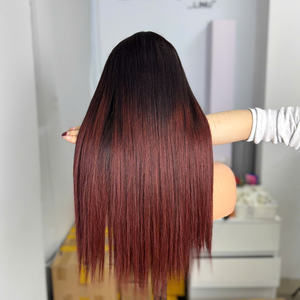 Extensiones de cabello ombre marrón para hacer pelucas con cierre, cabello súper doblemente tramado, calidad vietnamita, alta calidad, gran venta, cabello humano. - Product Image 5