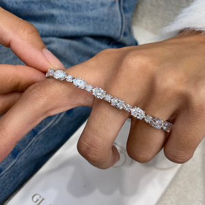 IGI Certified Round Brilliant Lab Grown Diamond Tennis Bracelet 10K 14K 18K Yellow White <b>Rose</b> <b>Gold</b> Luxury Bridal Jewelry - Product Image 6