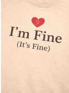 Camiseta con Frase Divertida Personalizada, Camiseta Gráfica con la Frase 'Estoy Bien, Está Bien', Camiseta Informal de Algodón de Manga Corta Unisex para Mujer, Ropa al por Mayor OEM - Product Image 6