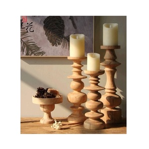 Support de bougie en bois artisanal, charmant centre de table pour la décoration de la maison, salle à manger, chambre, salon, mariages et festivals - Product Image 6
