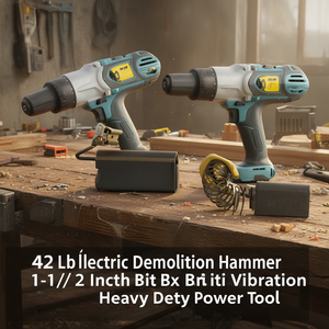 42 Lb Electric Demolition Hammer with 1-1/8 Inch Hex Bit and Anti Vibration Heavy Duty <b>Power</b> <b>Tool</b> - Product Image 2