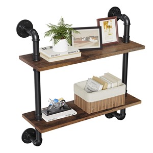 Bamboo Reclaimed Metal Frame Wooden <b>Wall</b> <b>Shelves</b> <b>Floating</b> <b>Shelves</b>-Eco-friendly Lightweight OEM Custom Wholesale | Aqudus Saleem - Product Image 1