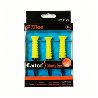 Tees de golf durables et élastiques à réinitialisation rapide, en plastique flexible et imperméable, accessoires de golf du fabricant