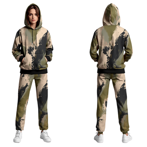 Conjunto Deportivo Informal Unisex con Capucha y Cremallera, Estampado a Cuadros, Sublimado, Ligero, de Caustic International - Product Image 4