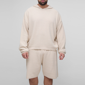 Conjunto de Sudadera con Capucha y Pantalones Cortos de Dos Piezas para Hombre, Ropa Casual de Verano, Venta al por Mayor, Sudaderas con Capucha y Pantalones Cortos Personalizados - Product Image 2