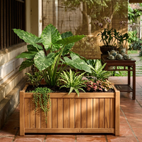 Jardinière surélevée en bois pour l'extérieur, bac à légumes en bois, jardinière de jardin en bois
