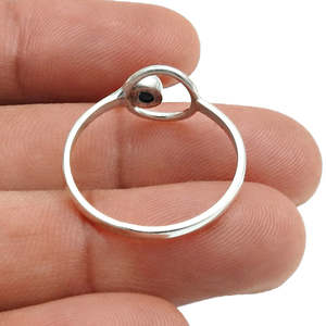 Handmade 925 Sterling Silver <b>Ring</b> In Bohemian Style <b>Open</b> Round Design <b>Ring</b> With Amethyst Gemstone Perfect Gift For Girls - Product Image 4