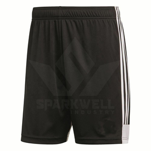Conjunto de Camiseta de Fútbol Negra para Hombre, Cuello en V, Manga Corta, Poliéster que Absorbe la Humedad, Pantalones Cortos Deportivos, Cintura Elástica, Protección UV - Product Image 6
