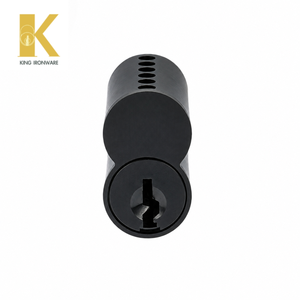 Cilindro de Cerradura de Puerta de Latón con Múltiples Opciones de Ranura para Llave, Negro Mate, 6 Pines, Ranura Tipo E SFIC para Seguridad en Edificios Comerciales - Product Image 2
