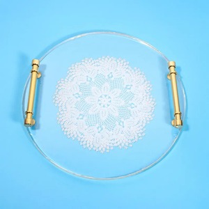 Modern Resin Serving <b>Tray</b> with Handles Decorative Resin <b>Tray</b> for Home <b>Kitchen</b> and Restaurant Use at Affordable Price - Product Image 4