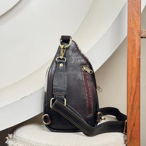 High Street personnalisé en cuir de vachette véritable sac de poitrine pour unisexe grande capacité bandoulière Fanny sac voyage Shopping sac à main - Product Image 5