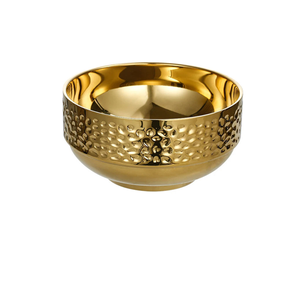 Creative Hammered Stainless Steel Metal Large Serving Bowl Classic Design Round Shape Food Serving Bowls in Wholesaler Prices - Product Image 6