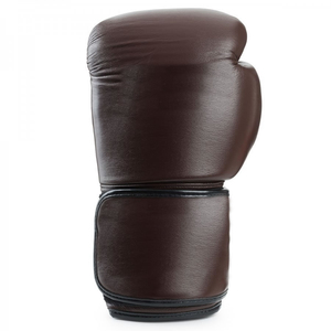 Gants de boxe en cuir PU marron, à doigts entiers, avec fermeture à lacets réglable au poignet, pour entraînement et sparring adultes - Product Image 2