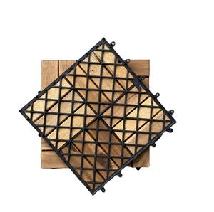 Dalles de sol en bois d'acacia imperméables à emboîtement pour usage intérieur et extérieur - Product Image 5