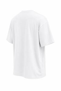Camiseta Blanca Extra Grande para Hombre, con Logotipo Personalizado Estampado en la Parte Delantera, Cuello Redondo, Manga Corta, Estilo Casual, 100% Algodón con Spandex, 220g - Product Image 3