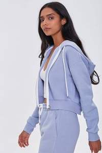 Sudadera con capucha corta para mujer, estilo casual, ligera, con cremallera frontal completa. - Product Image 5