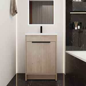 KD-PACKING lavello da bagno indipendente da 24 pollici con G-LEMON in resina bianca SKUBVB02424PLO-GRB2440 W1286S00017 - Product Image 4