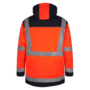 Men's Winter High Visibility Construction Working Jacket Coat Waterproof Hi Vis Safety Reflective Tape Jackets - Product Image 4