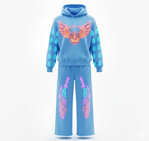 Sweat à capuche pour homme avec impression numérique néon, motifs de circuits électroniques sur les manches, style cyberpunk high-tech - Product Image 2