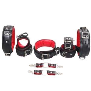 Esposas de Cuero Resistentes con Acolchado Grueso y Hebillas Bloqueables - Product Image 1