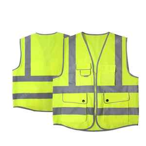 Gilet de sécurité réfléchissant unisexe en coton haute visibilité non toxique pour la construction, avec sangle et logo personnalisé, vêtement de sécurité à signalisation directionnelle - Product Image 3