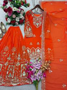 Venta al por mayor 2026 Nueva Llegada Traje Rojo Pakistaní Personalizado Bordado Cosido Salwar Kameez de Alta Calidad para Fiesta Étnica Invierno/Verano - Product Image 4